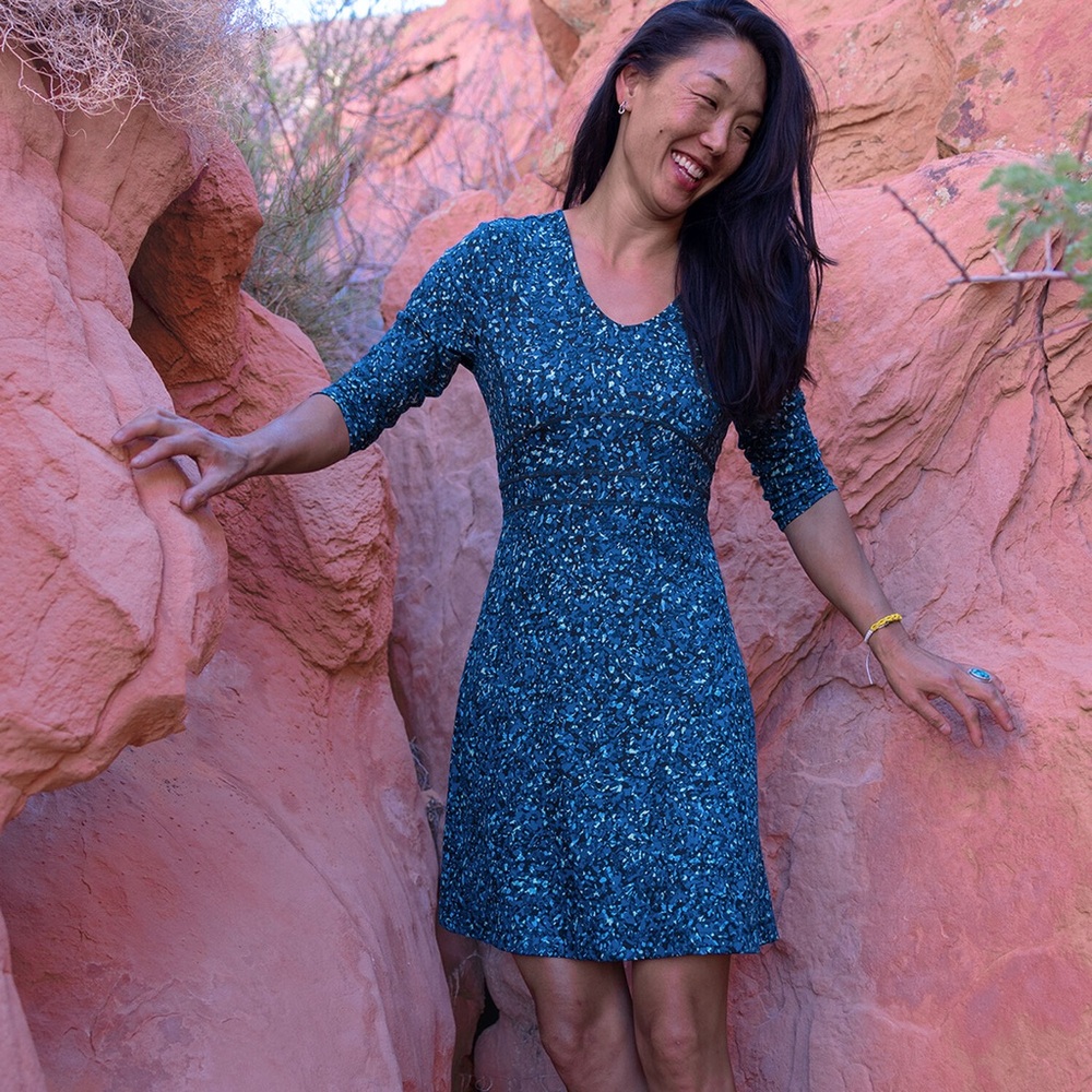 Title Nine Dream 3/4 Sleeve Dress - Sea Glass